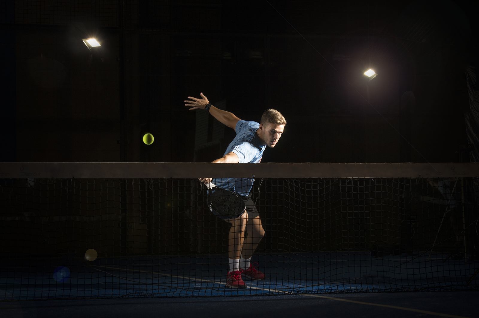 Padner smashing under the lights